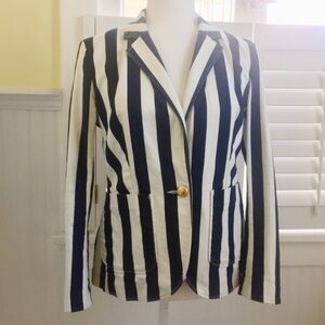 Juicy Couture Navy & White Striped Blazer - Sz 0